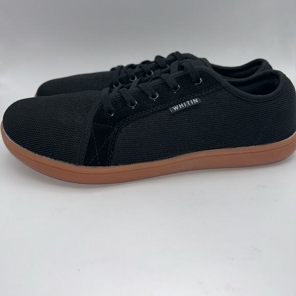 WHITIN Men’s US 12 EU 46 Zero Drop Barefoot Shoes Black Minimalist New no box - Picture 1 of 8